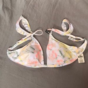 PINK Floral Bikini Top